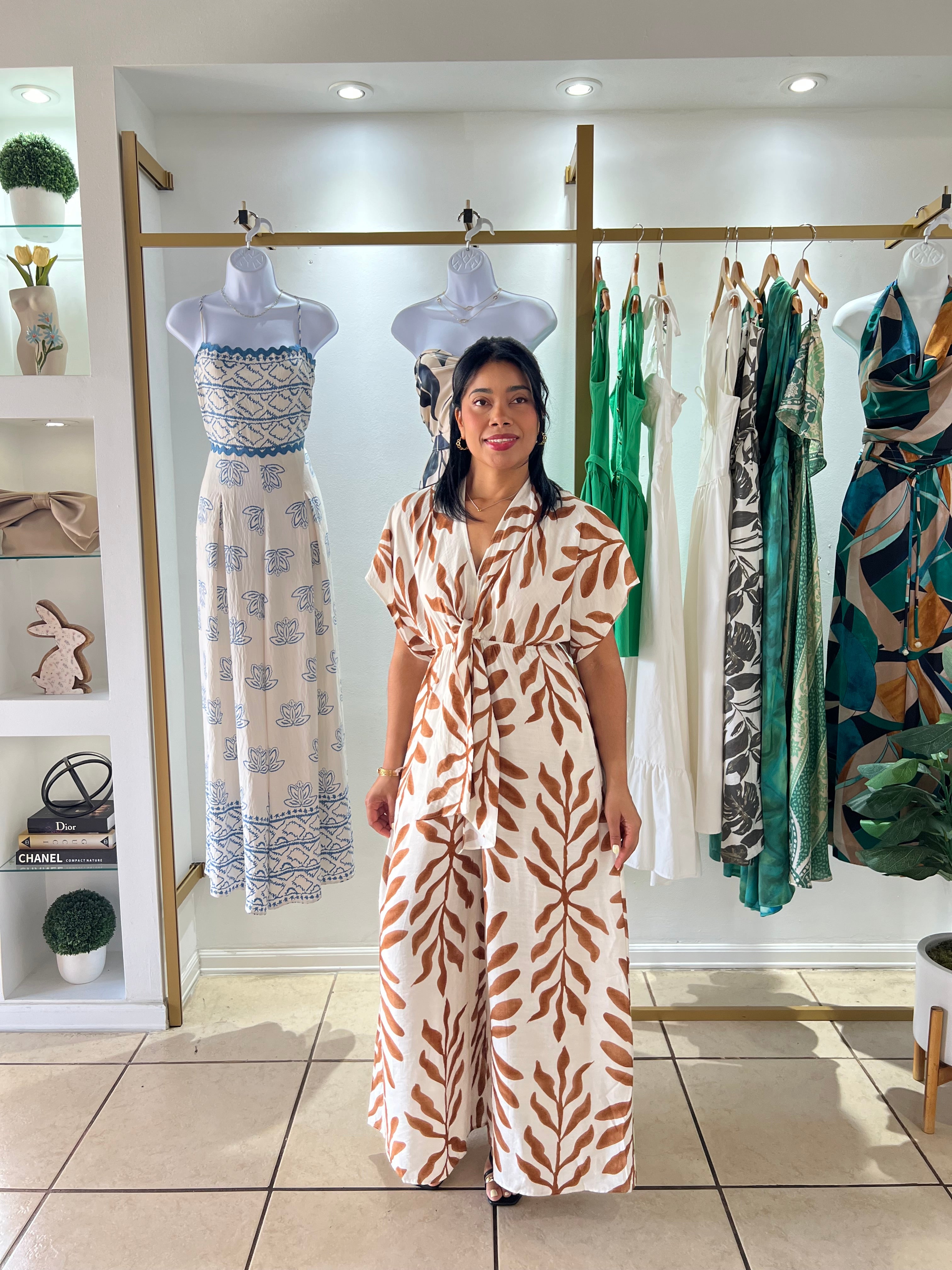 Ana Ivory LT Brown Jumpsuit