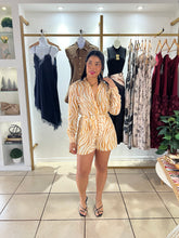 Load image into Gallery viewer, Citrus Zebra Print Romper
