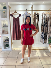 Load image into Gallery viewer, Red Front Pattern Sweater Dress
