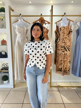 Load image into Gallery viewer, White Polka Dot Top
