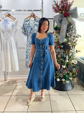 Load image into Gallery viewer, Elena midi denim dress

