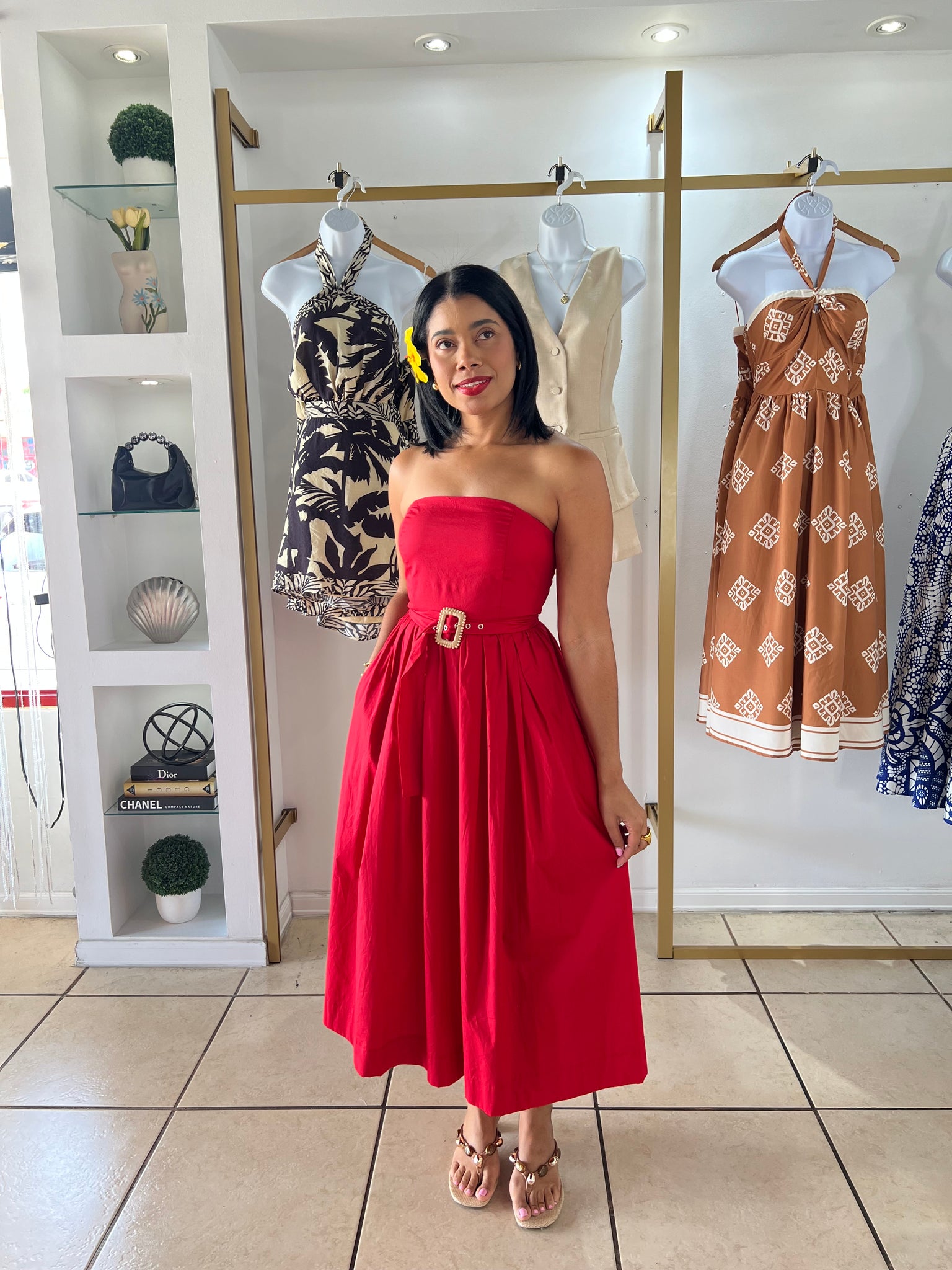red kiss dress Red Kiss Midi Dress Just Fabulous Boutique