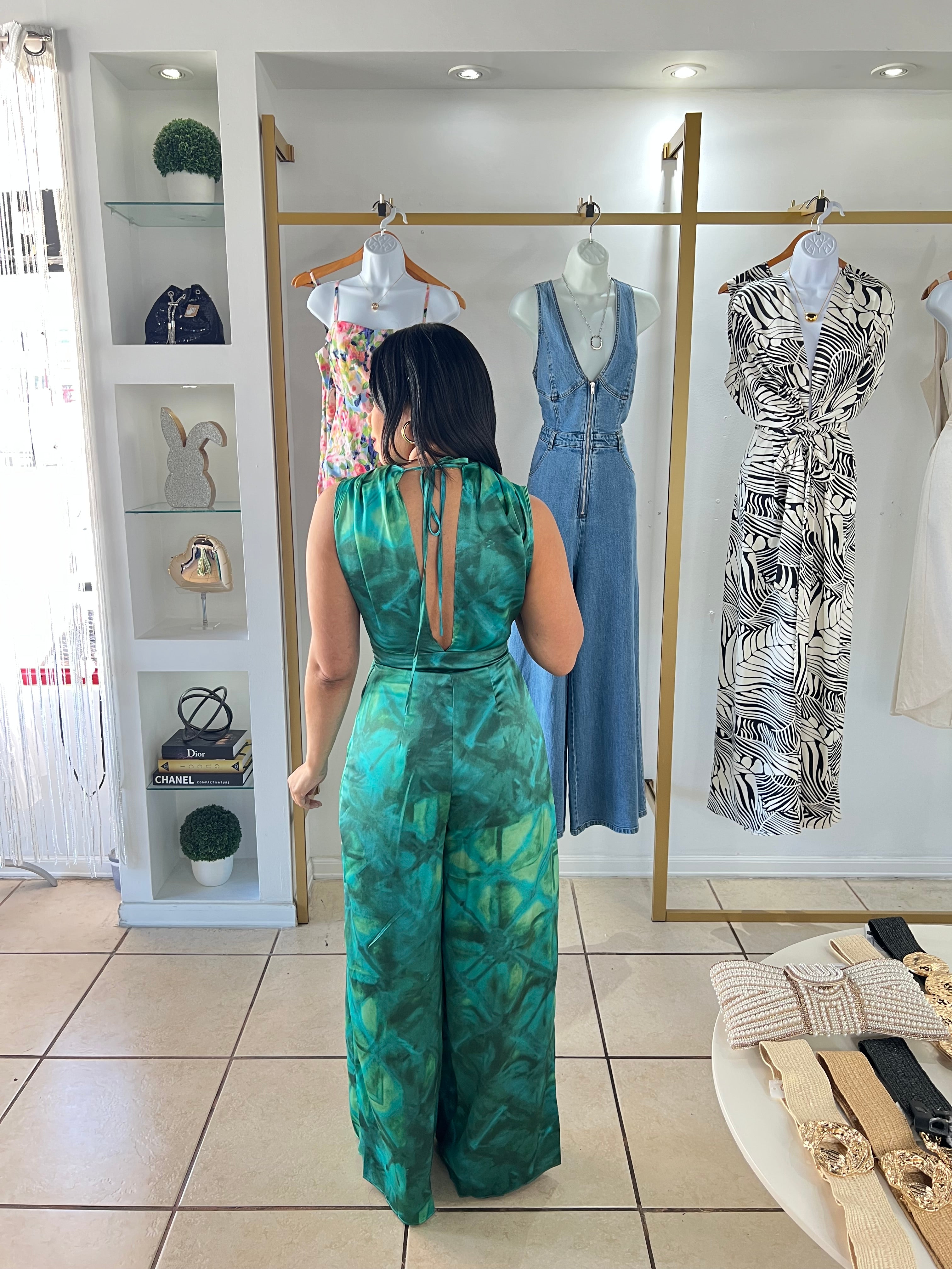 Teal madness jumpsuit