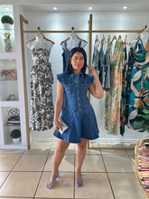 Load image into Gallery viewer, Selene Indigo Denim Mini Dress
