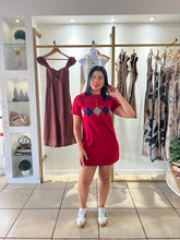 Load image into Gallery viewer, Red Front Pattern Sweater Dress
