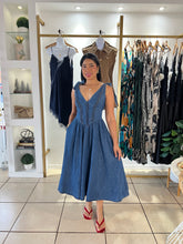 Load image into Gallery viewer, Blue Ballet Denim Dress
