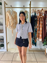 Load image into Gallery viewer, Navy Front Tie Top
