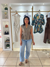 Load image into Gallery viewer, Light Olive Peplum top
