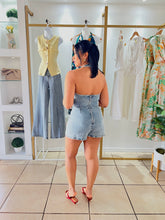 Load image into Gallery viewer, Laura Halter Denim Romper
