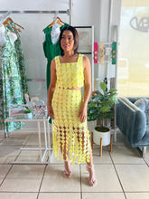 Load image into Gallery viewer, Lemon circle lace skirt set
