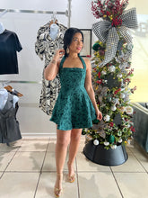 Load image into Gallery viewer, Hunter green textured dress
