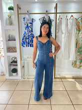 Load image into Gallery viewer, Front Zipper Denim Jumpsuit
