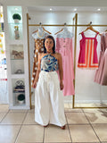 Off White Wide Leg Pant