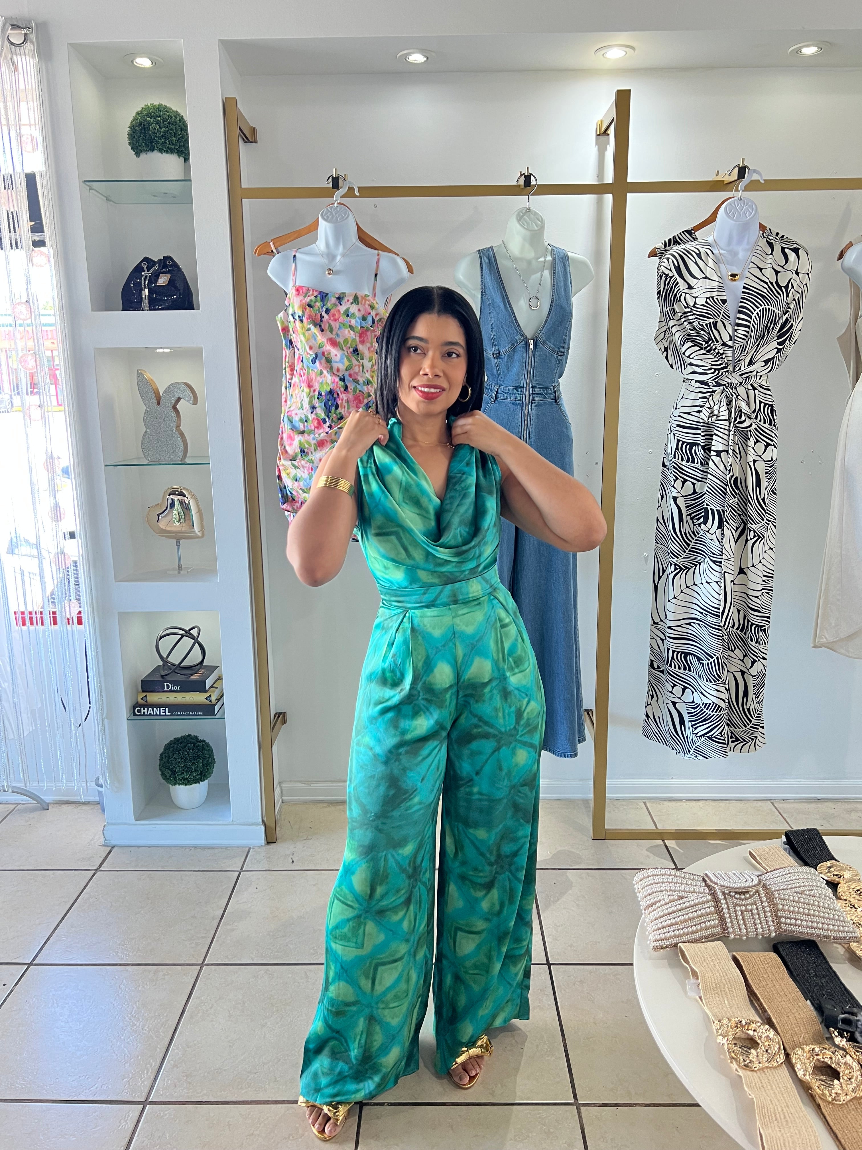 Teal madness jumpsuit