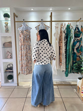Load image into Gallery viewer, White Polka Dots 3Q Shirt
