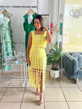 Load image into Gallery viewer, Lemon circle lace skirt set
