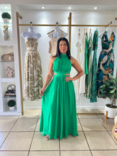 Load image into Gallery viewer, Green Side Cut Out Maxi Dress
