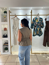 Load image into Gallery viewer, Light Olive Peplum top
