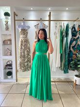 Load image into Gallery viewer, Green Side Cut Out Maxi Dress
