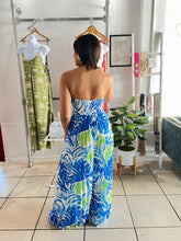 Load image into Gallery viewer, Blue green pleated jumpsuit
