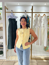 Load image into Gallery viewer, Nia Light Yellow Vest Top
