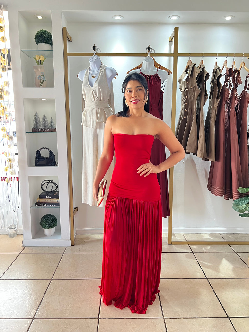 Red Tube Maxi Dress