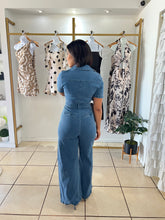 Load image into Gallery viewer, Catch you eyes denim jumpsuit
