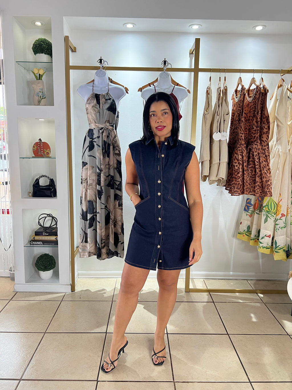 Dark Denim Mini Dress