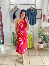 Load image into Gallery viewer, Fuchsia Cosmo midi dress
