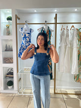 Load image into Gallery viewer, Sweet Denim Peplum Top
