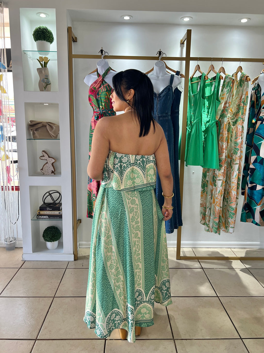 Gaby Ruffle Tube Maxi Dress
