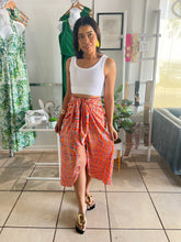 Load image into Gallery viewer, Orange Mirage midi skirt
