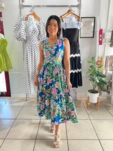 Load image into Gallery viewer, Oceanic floral Midi Dress
