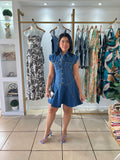 Selene Indigo Denim Mini Dress