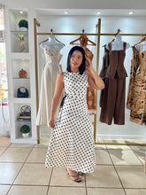 Load image into Gallery viewer, Ivory Polka Dots Midi Maxi Dress
