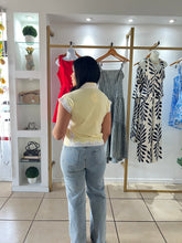 Load image into Gallery viewer, Yellow Lace Trim Polo Shirt
