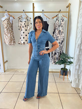 Load image into Gallery viewer, Catch you eyes denim jumpsuit
