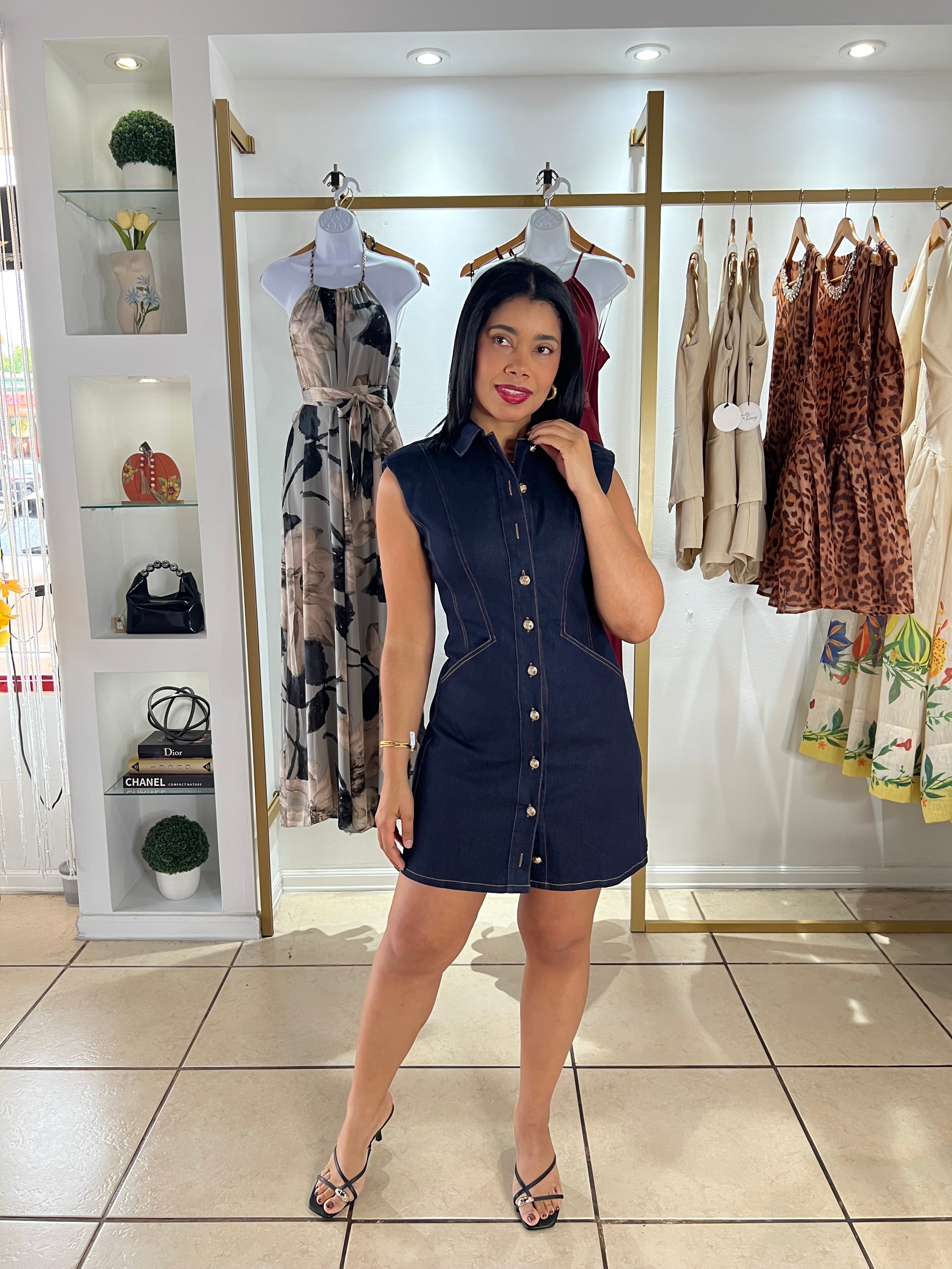 Dark Denim Mini Dress