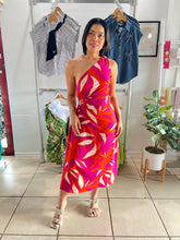 Load image into Gallery viewer, Fuchsia Cosmo midi dress
