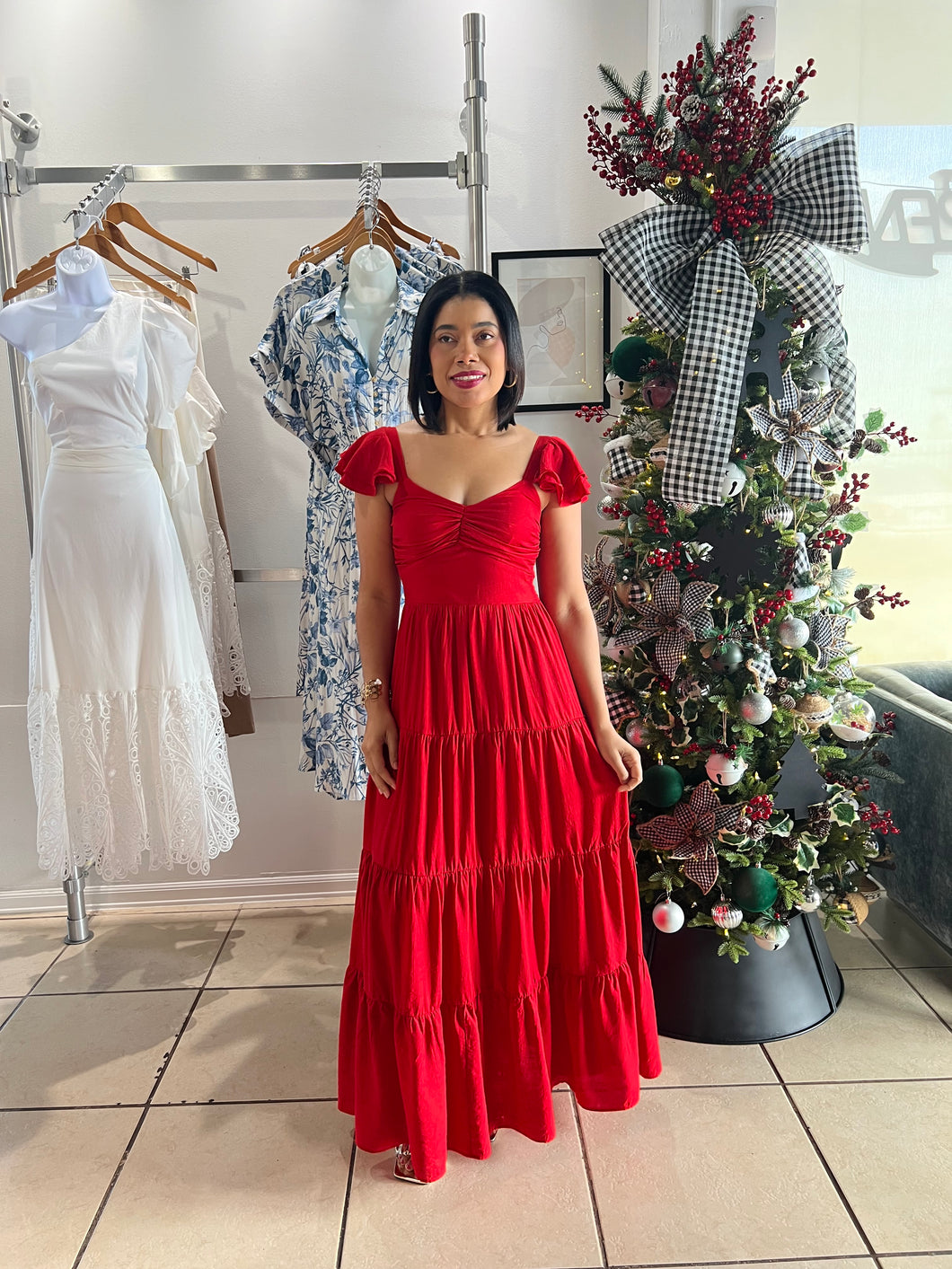 Red Lovely Maxi Dress