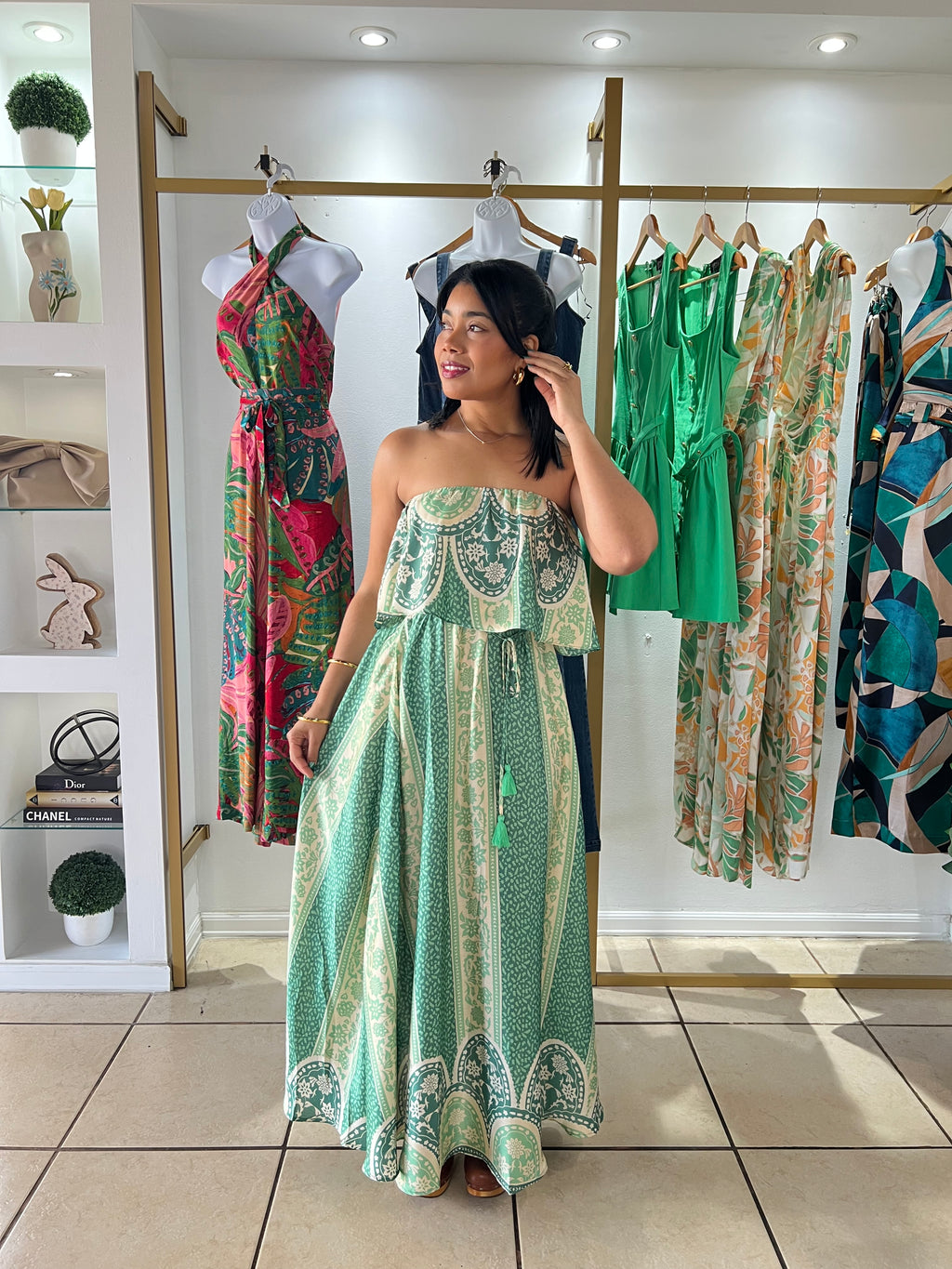 Gaby Ruffle Tube Maxi Dress