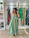 Gaby Ruffle Tube Maxi Dress