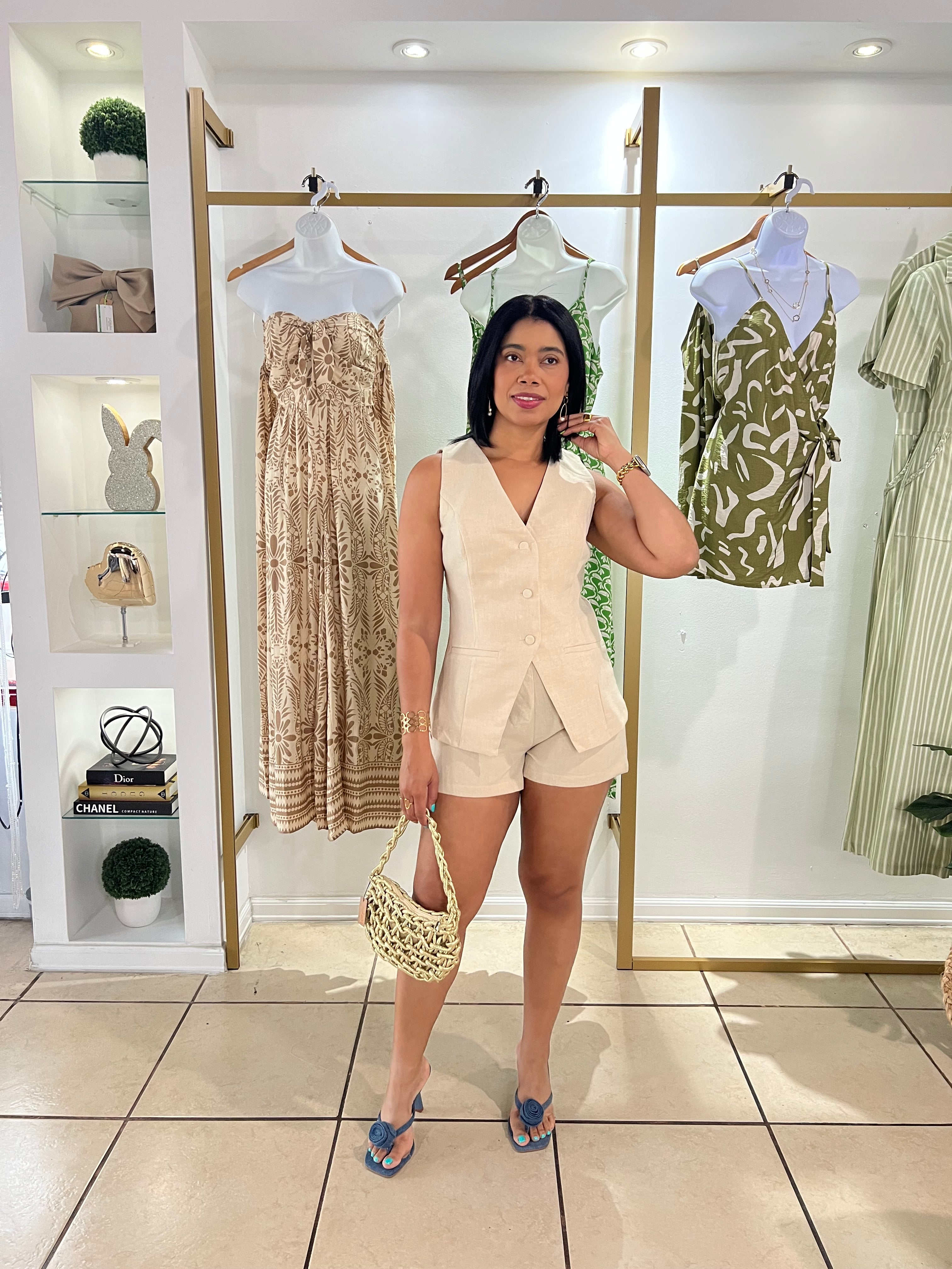 Taupe Vest Romper