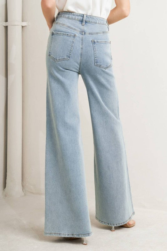 Light Denim Flare Pant