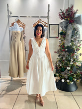 Load image into Gallery viewer, White princess midi dress
