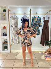 Load image into Gallery viewer, Black Nude Kimono Sleeves Romper
