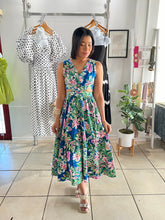 Load image into Gallery viewer, Oceanic floral Midi Dress
