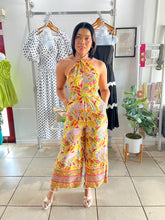 Load image into Gallery viewer, Tropical pink lemonade jumpsuit
