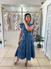 Load image into Gallery viewer, Worth everything denim midi dress
