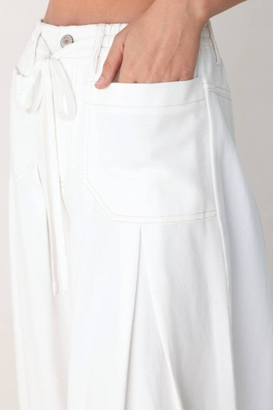Off White Wide Leg Pant